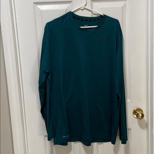 Teal XL Nike Dri-Fit Long Sleeve